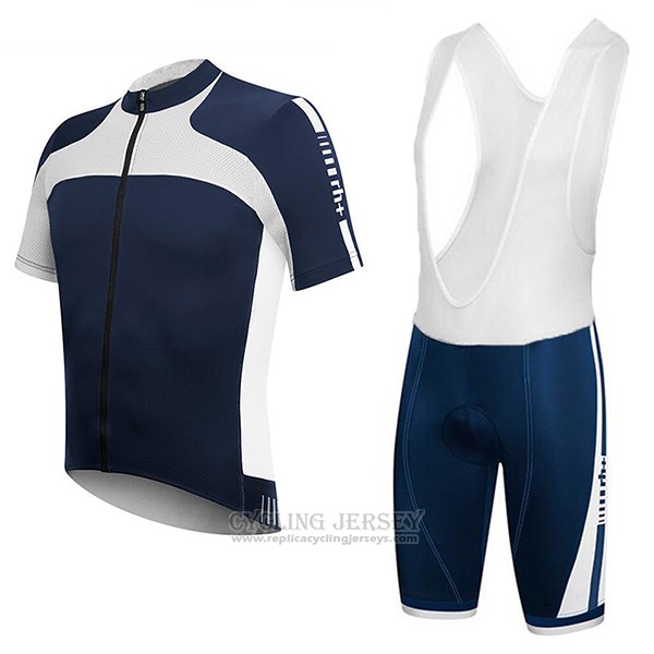 2017 Cycling Jersey RH+ White and Blue Short Sleeve and Bib Short