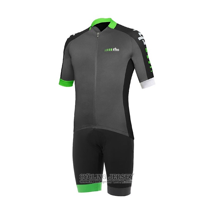 2021 Cycling Jersey RH+ Gray Green Short Sleeve And Bib Short QXF21-0076