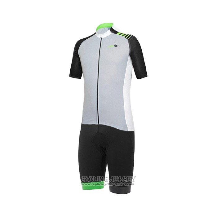2021 Cycling Jersey RH+ Gray Short Sleeve And Bib Short QXF21-0079