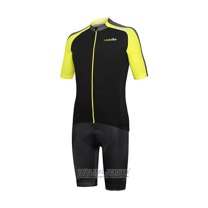 2021 Cycling Jersey RH+ Gray Yellow Short Sleeve And Bib Short QXF21-0078