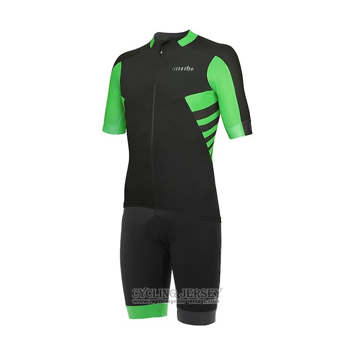 2021 Cycling Jersey RH+ Green Short Sleeve And Bib Short QXF21-0077