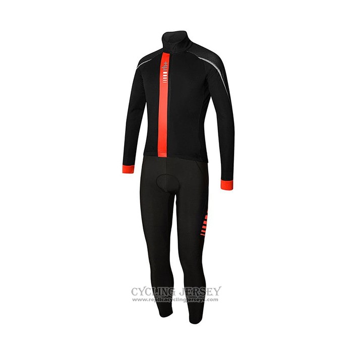 2021 Cycling Jersey RH+ Red Long Sleeve And Bib Tight QXF21-0066