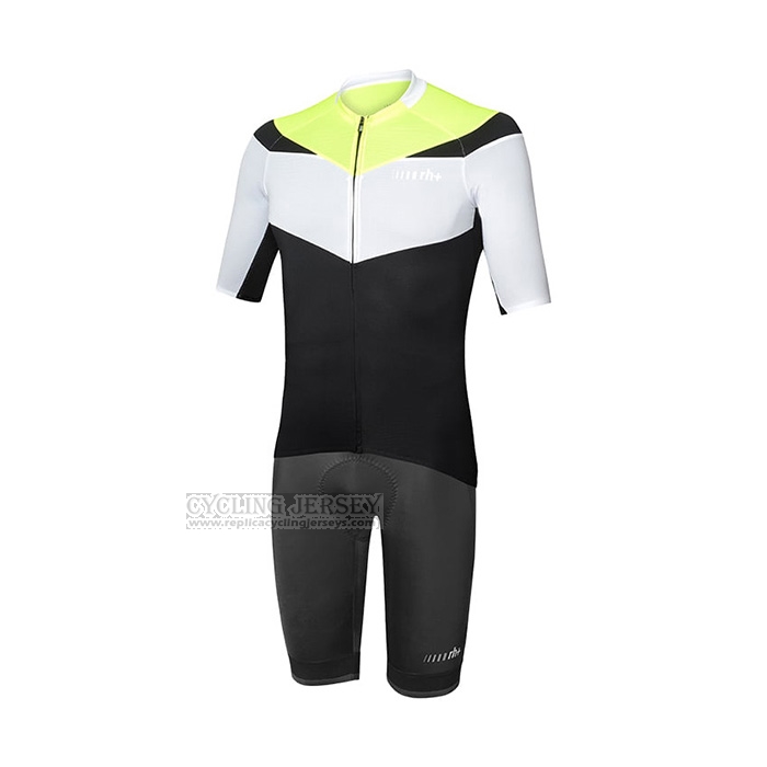 2022 Cycling Jersey RH+ Black Yellow White Short Sleeve and Bib Short