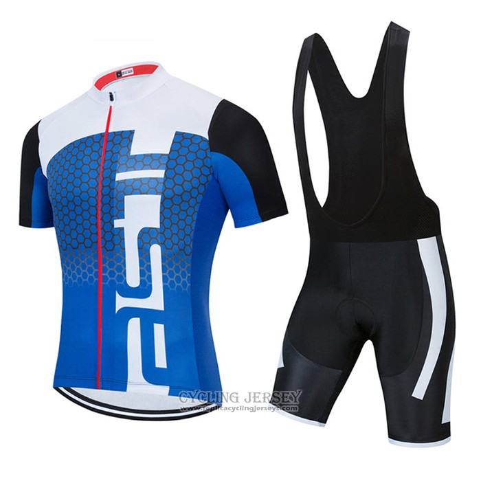 2021 Cycling Jersey Ralph White Blue Short Sleeve And Bib Short