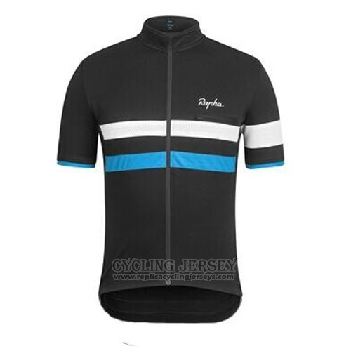 2015 Cycling Jersey Rapha Black and Blue Short Sleeve and Bib Short