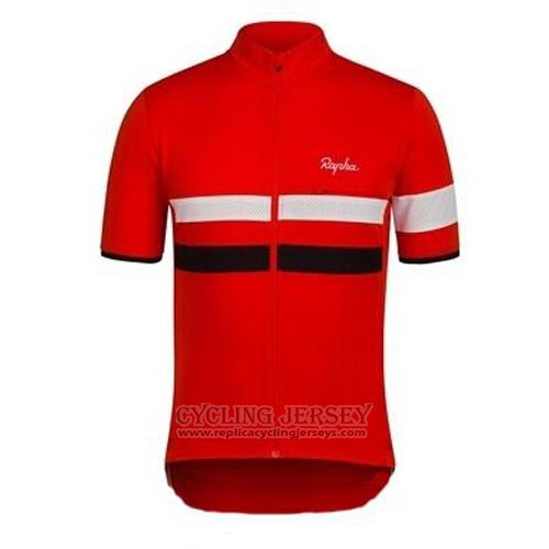 2015 Cycling Jersey Rapha Black and Red Short Sleeve and Bib Short