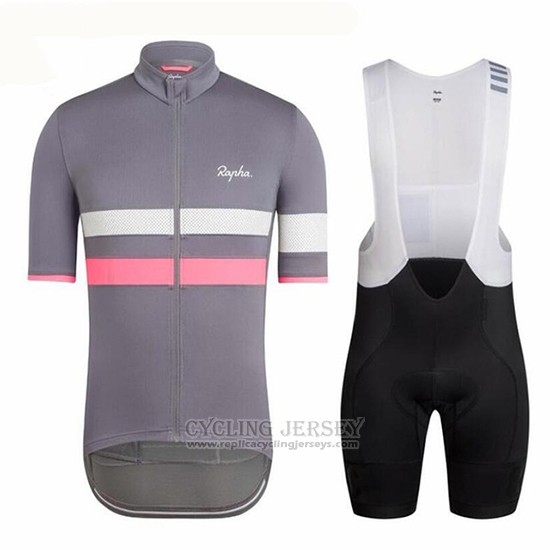 2018 Cycling Jersey Ralph Gray and Red Short Sleeve and Bib Short