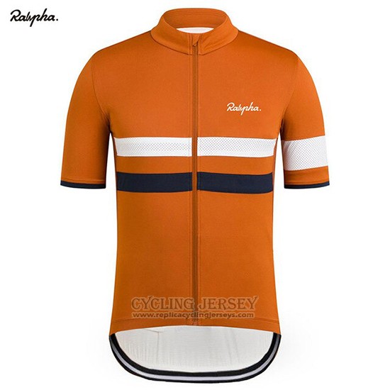 2019 Cycling Clothing Rapha Orange White Short Sleeve and Overalls