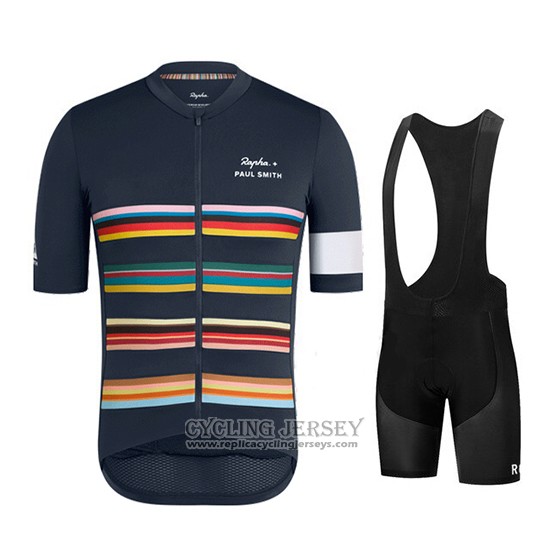 2019 Cycling Jersey Paul Smith Rapha Dark Azul Short Sleeve And Bib Short