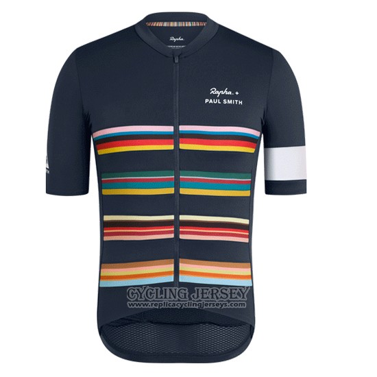 2019 Cycling Jersey Paul Smith Rapha Dark Azul Short Sleeve And Bib Short