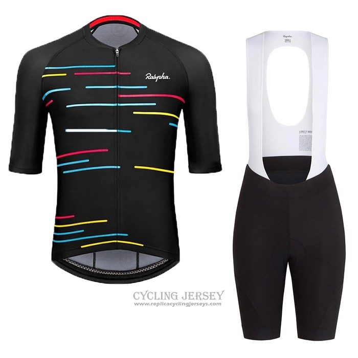 2020 Cycling Jersey Rapha Black Short Sleeve And Bib Short