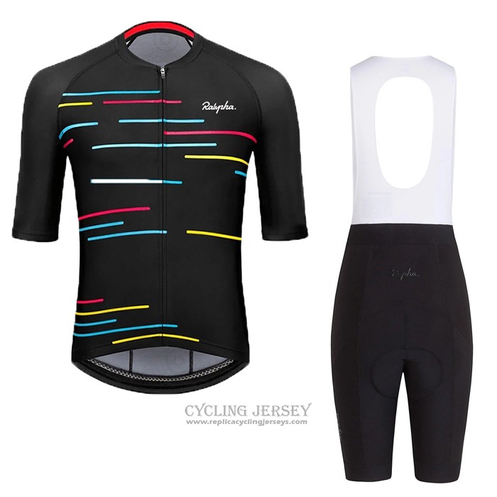 2020 Cycling Jersey Rapha Black Short Sleeve And Bib Short