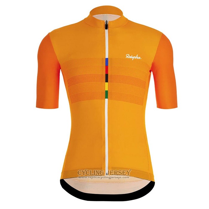 2020 Cycling Jersey Rapha Orange Short Sleeve And Bib Short