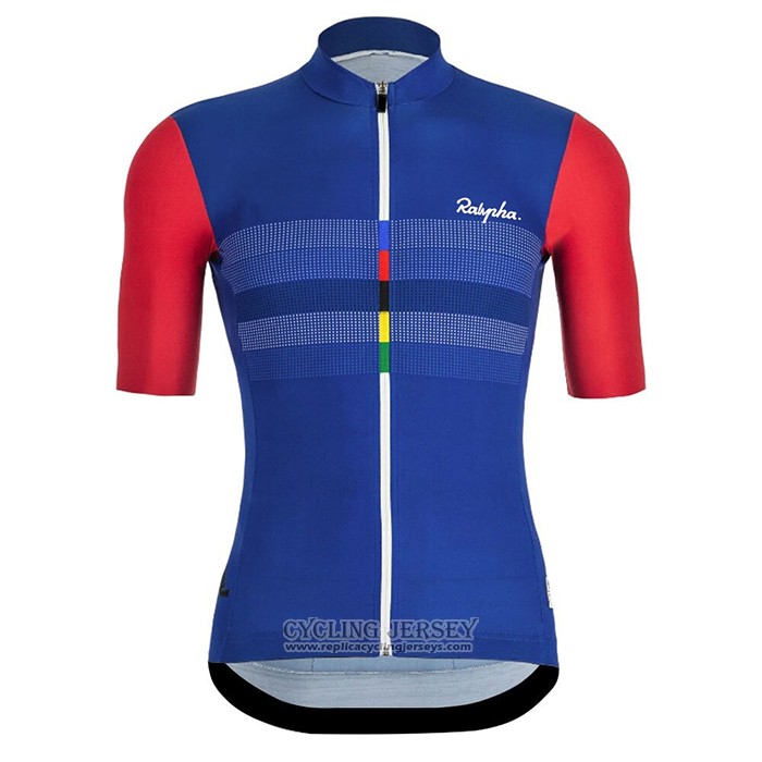 2020 Cycling Jersey Rapha Red Blue Short Sleeve And Bib Short
