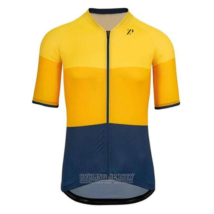 2020 Cycling Jersey Rapha Yellow Blue Short Sleeve And Bib Short