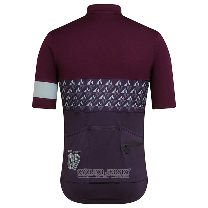 2021 Cycling Jersey Rapha Dark Purple Short Sleeve And Bib Short