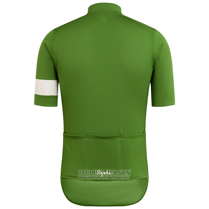 2021 Cycling Jersey Rapha Green Short Sleeve And Bib Short