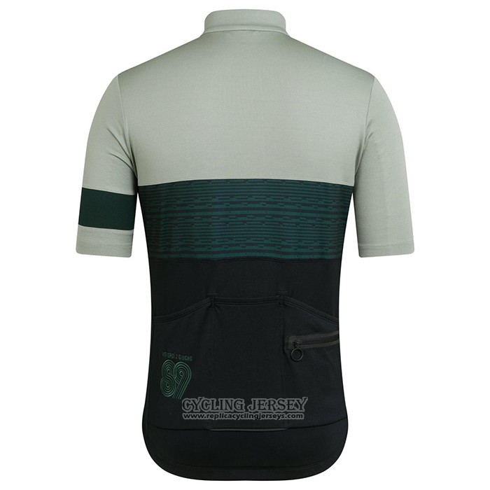 2021 Cycling Jersey Rapha Light Green Short Sleeve And Bib Short