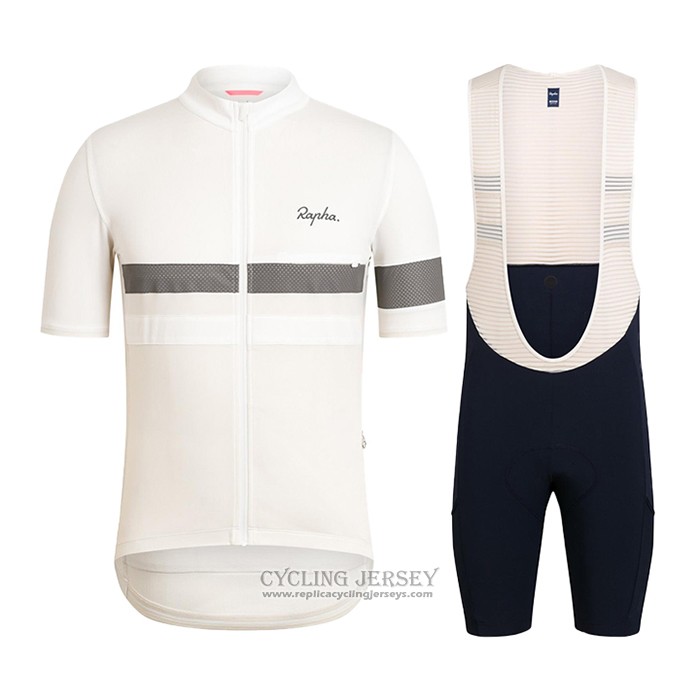 2021 Cycling Jersey Rapha White Short Sleeve And Bib Short