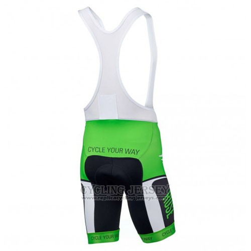 2016 Cycling Jersey Rose Green and Black Short Sleeve and Bib Short