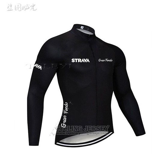 2019 Cycling Clothing STRAVA Black Long Sleeve and Overalls