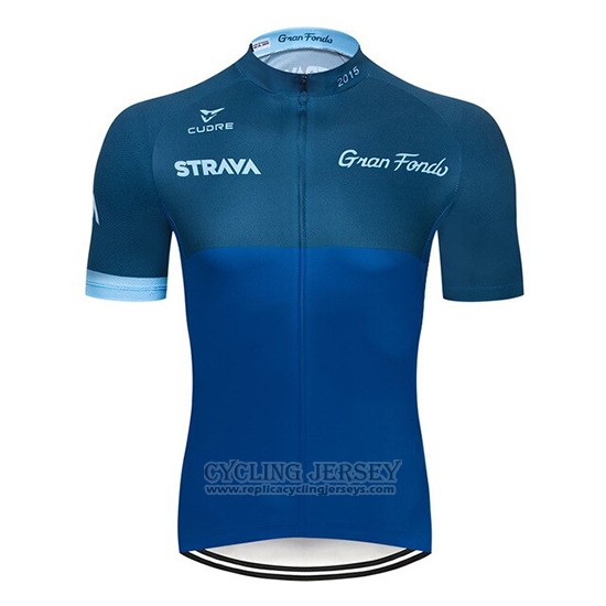 2019 Cycling Clothing STRAVA Dark Blue Short Sleeve and Overalls