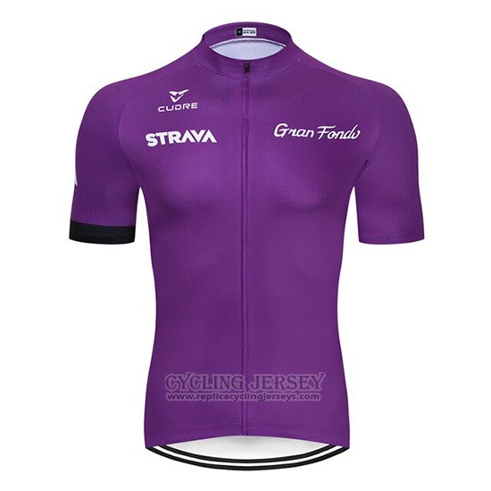 2019 Cycling Clothing STRAVA Dark Purple Short Sleeve and Overalls