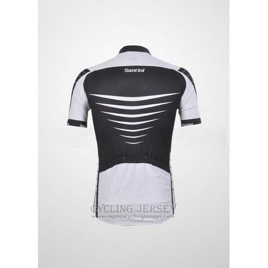 2011 Cycling Jersey Santini Black Short Sleeve and Bib Short