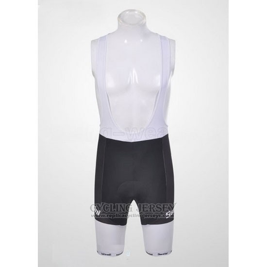 2011 Cycling Jersey Santini Black Short Sleeve and Bib Short