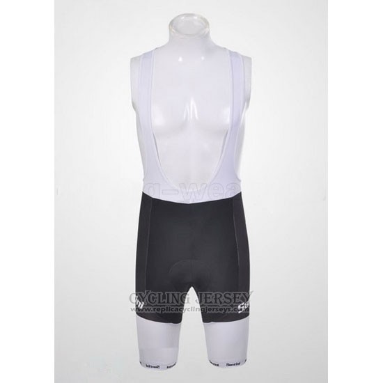 2011 Cycling Jersey Santini Light Blue and White Short Sleeve and Bib Short