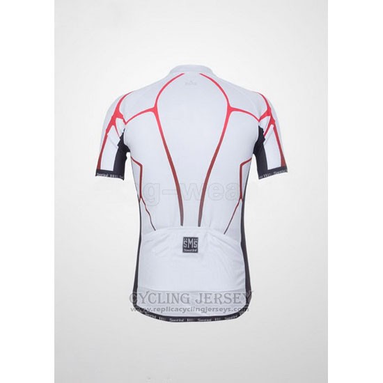 2011 Cycling Jersey Santini White Short Sleeve and Bib Short