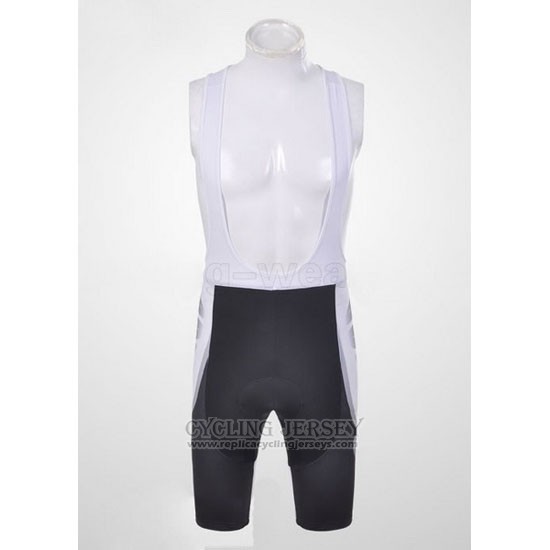 2011 Cycling Jersey Santini White and Black Short Sleeve and Bib Short