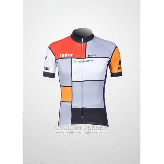 2011 Cycling Jersey Santini White and Gray Short Sleeve and Bib Short