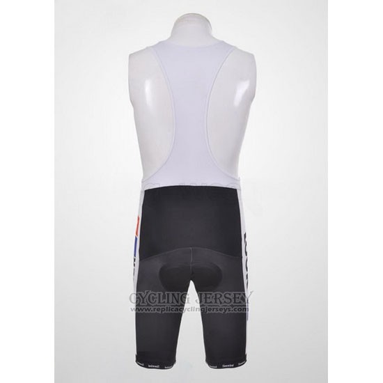 2011 Cycling Jersey Santini White and Gray Short Sleeve and Bib Short