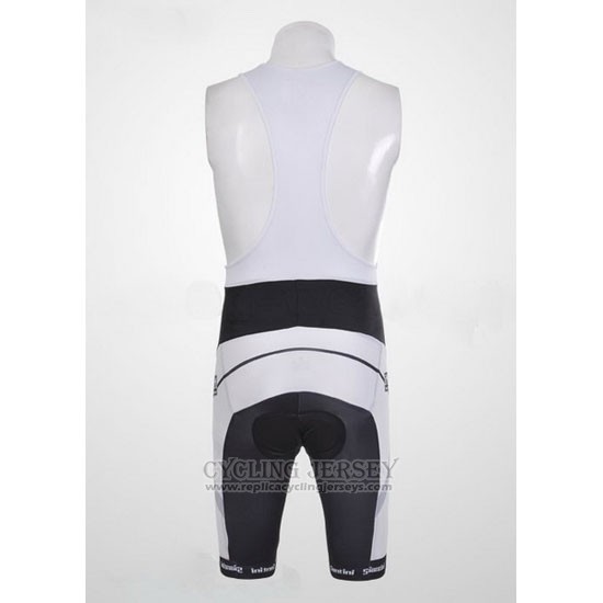 2012 Cycling Jersey Santini Black and Gray Short Sleeve and Bib Short
