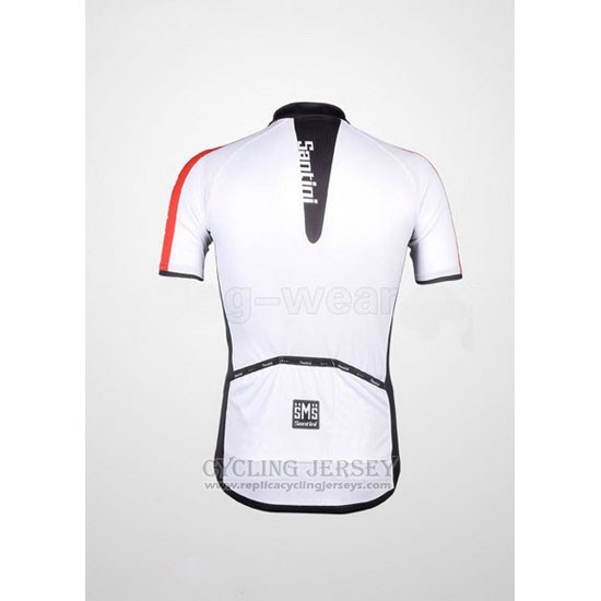2012 Cycling Jersey Santini Black and White Short Sleeve and Bib Short