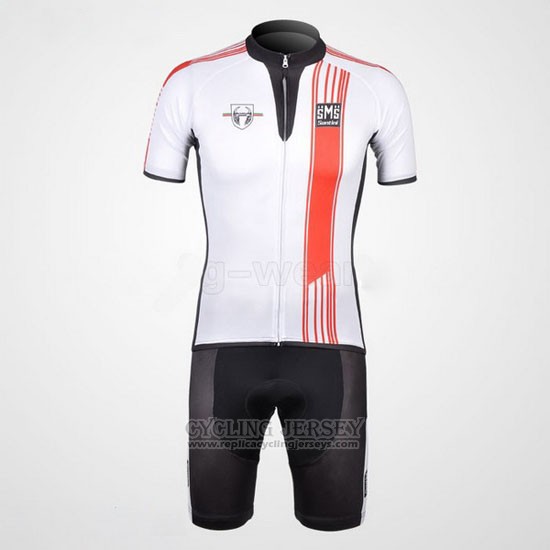 2012 Cycling Jersey Santini Black and White Short Sleeve and Bib Short