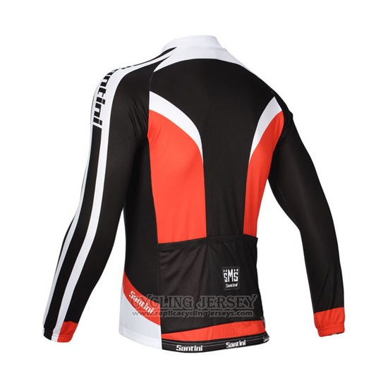 2013 Cycling Jersey Santini Black and White Long Sleeve and Bib Tight