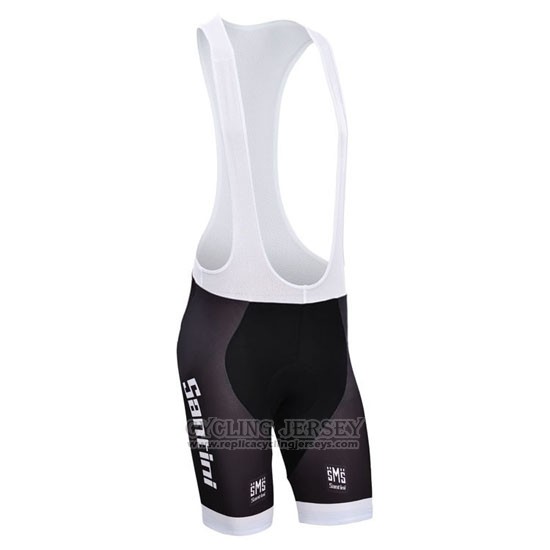 2014 Cycling Jersey Santini Black Short Sleeve and Bib Short