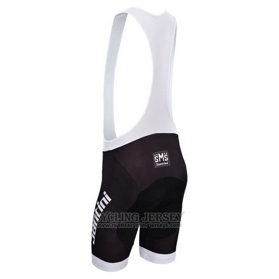 2014 Cycling Jersey Santini Black Short Sleeve and Bib Short
