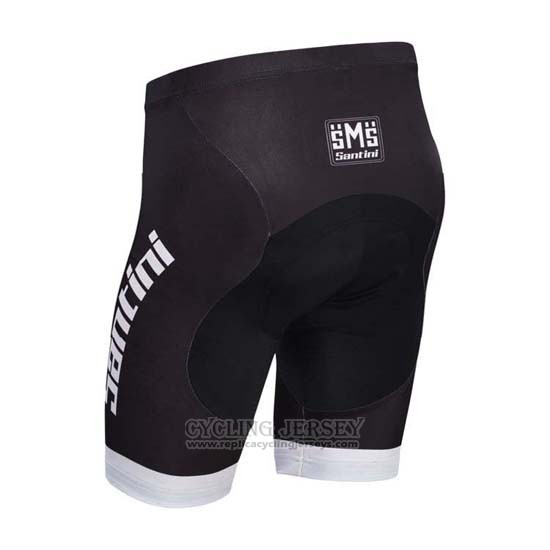 2014 Cycling Jersey Santini Black and White Short Sleeve and Bib Short