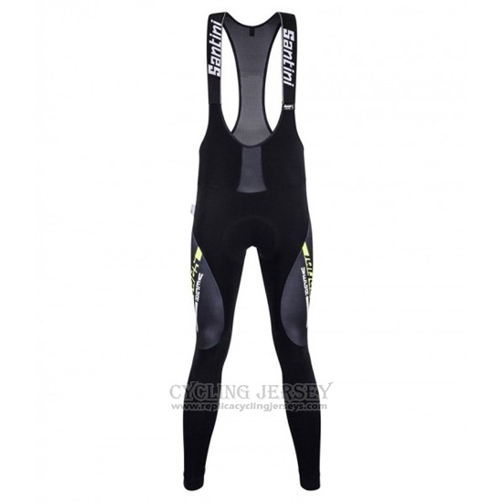 2016 Cycling Jersey Santini Black Long Sleeve and Bib Tight