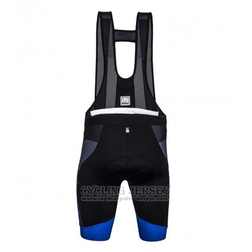 2016 Cycling Jersey Santini Black and Blue Short Sleeve and Bib Short