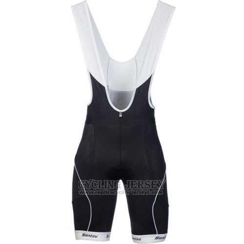 2016 Cycling Jersey Santini Black and White Short Sleeve and Bib Short