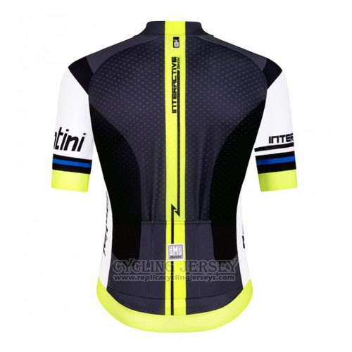 2016 Cycling Jersey Santini Black and Yellow Short Sleeve and Bib Short