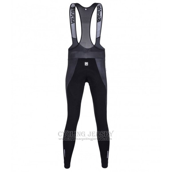 2016 Cycling Jersey Santini Red and Black Long Sleeve and Bib Tight