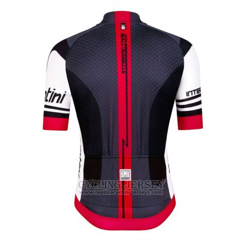 2016 Cycling Jersey Santini Red and Black Short Sleeve and Bib Short