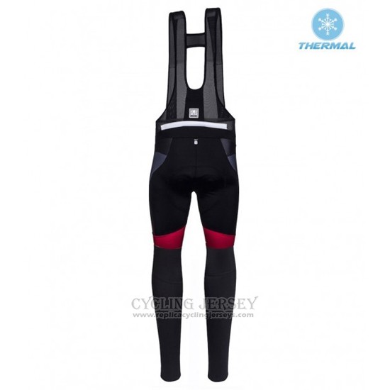 2016 Cycling Jersey Santini Red and Gray Long Sleeve and Bib Tight