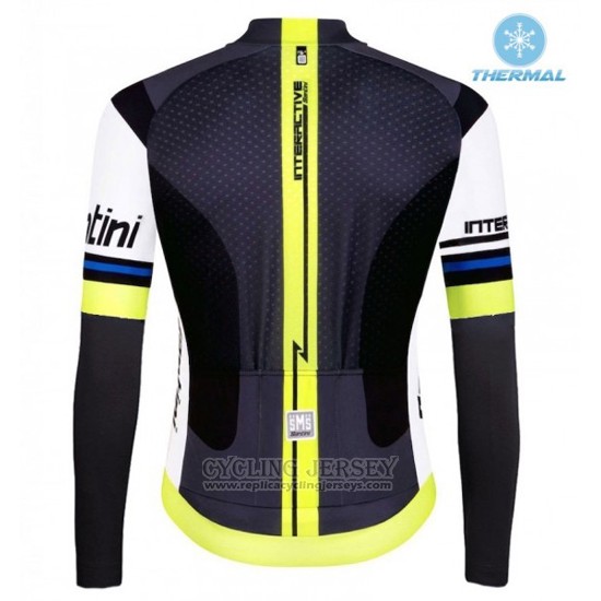 2016 Cycling Jersey Santini Yellow and Black Long Sleeve and Bib Tight