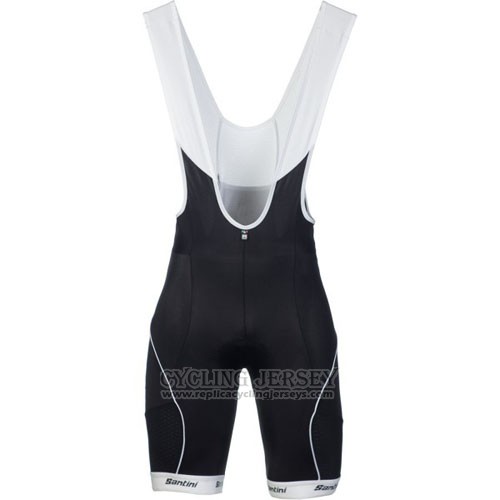 2016 Cycling Jersey Santini Yellow and Black Short Sleeve and Bib Short
